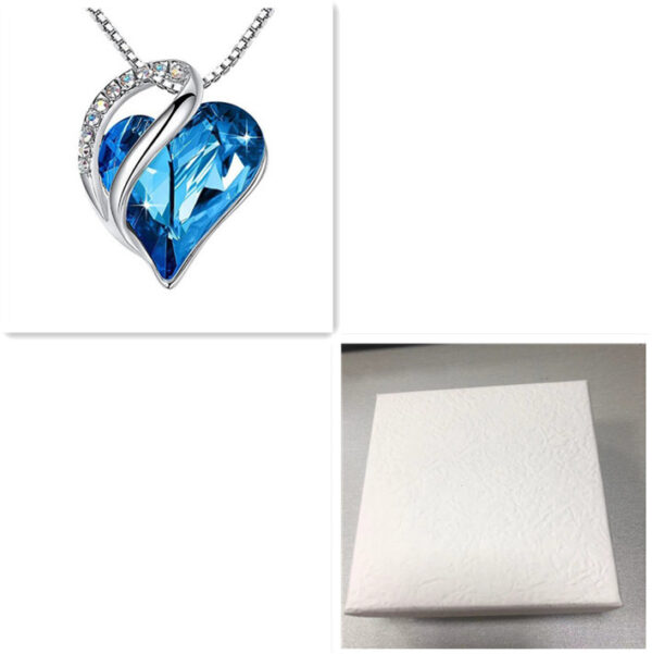 Sliver Heart Shaped Geometric Necklace - Image 7