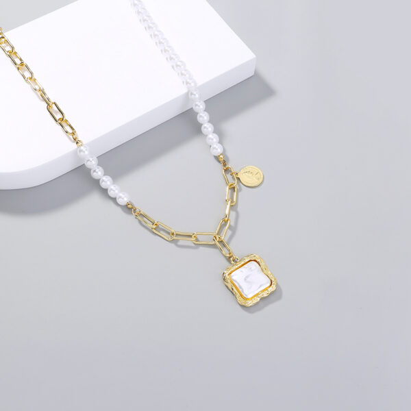 Faux Baroque Pearl Necklace - Image 3