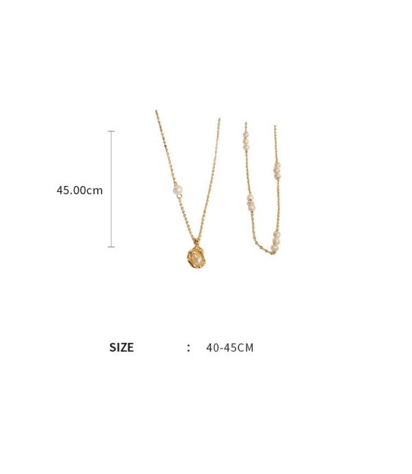 Titanium Steel Shaped Double-layer Pendant Necklace - Image 6