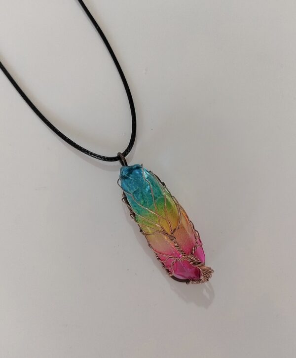Stone Crystal Pillar Tree Of Life Pendant - Image 8