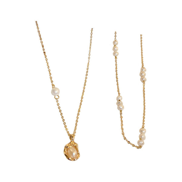 Titanium Steel Shaped Double-layer Pendant Necklace - Image 9