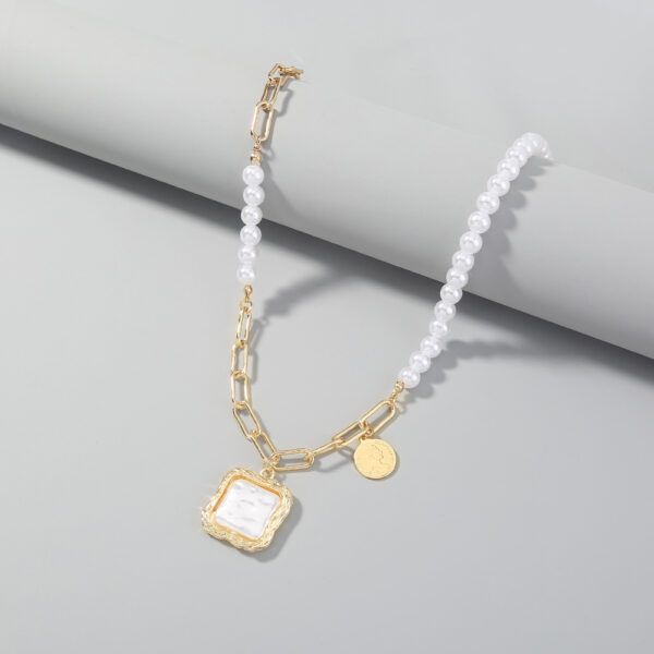 Faux Baroque Pearl Necklace - Image 4