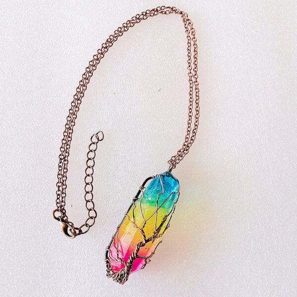 Stone Crystal Pillar Tree Of Life Pendant - Image 5
