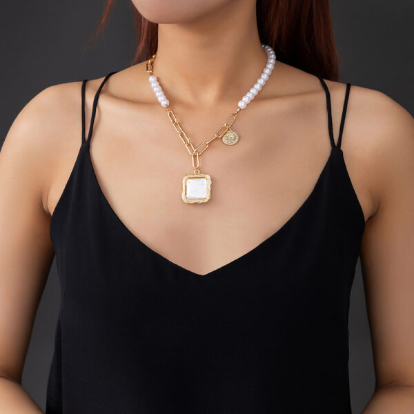 Faux Baroque Pearl Necklace - Image 5